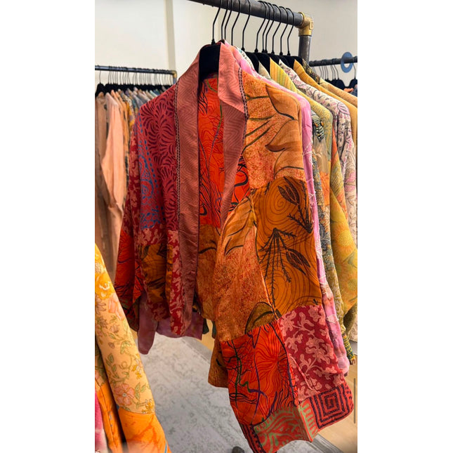 Cofur Reversible Silk Jacket - old pink-orange