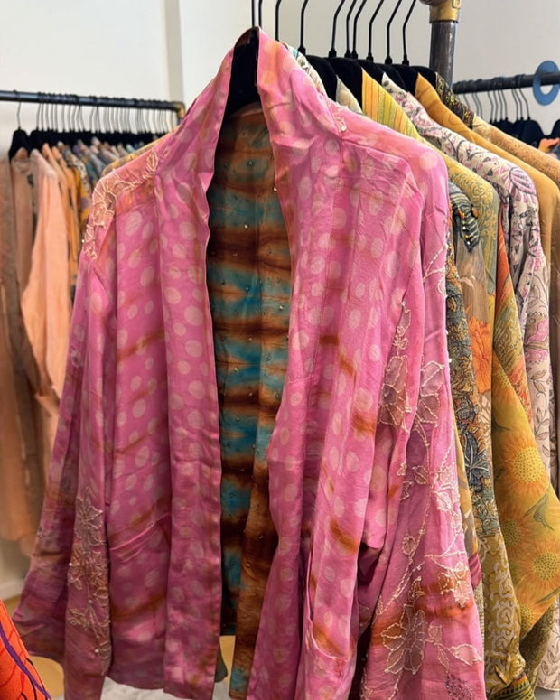 Reversible silk jacket 
