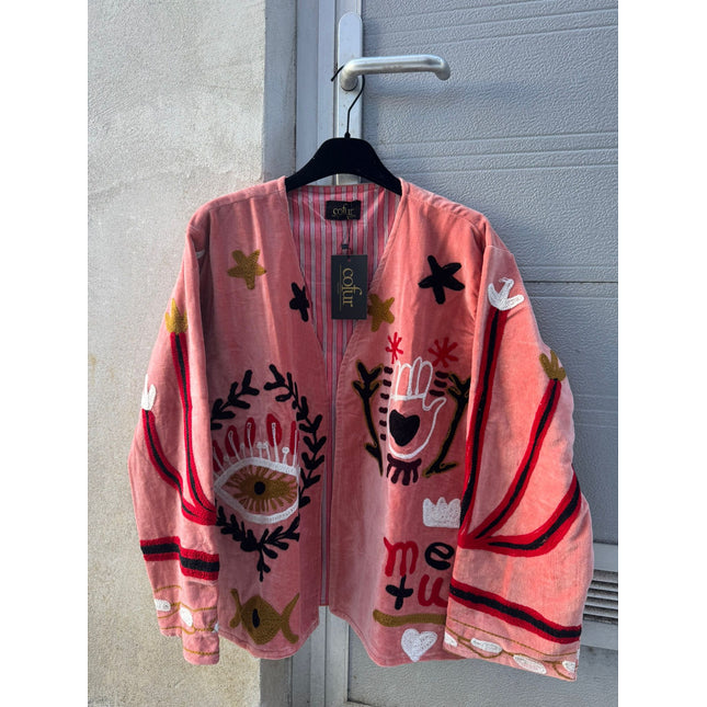 Velvet Love & Peace Jacket – Cofur ☮ Old pink