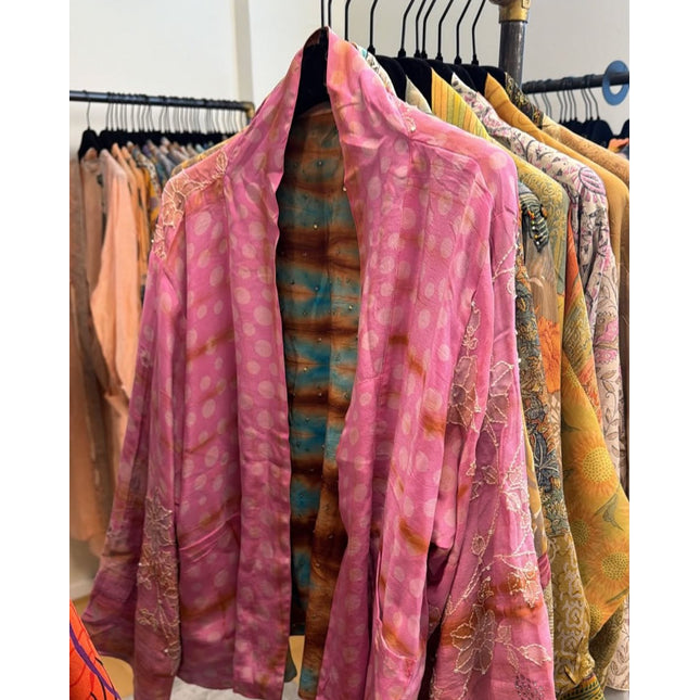 Cofur Reversible Silk Jacket - rose