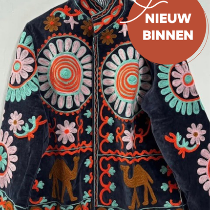 Cofur velvet jacket (blue-camel)