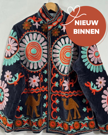 Cofur velvet jacket (blue-camel)