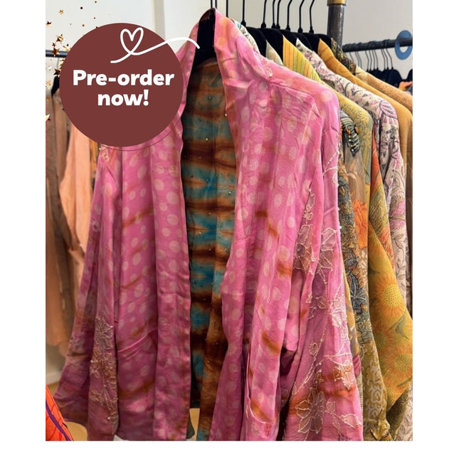 Cofur Reversible Silk Jacket - rose