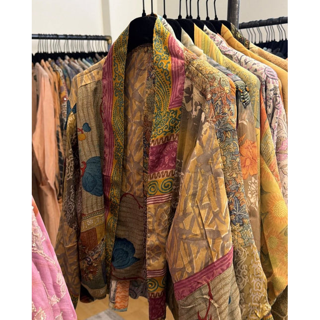 Cofur Reversible Silk Jacket - multi colour natural
