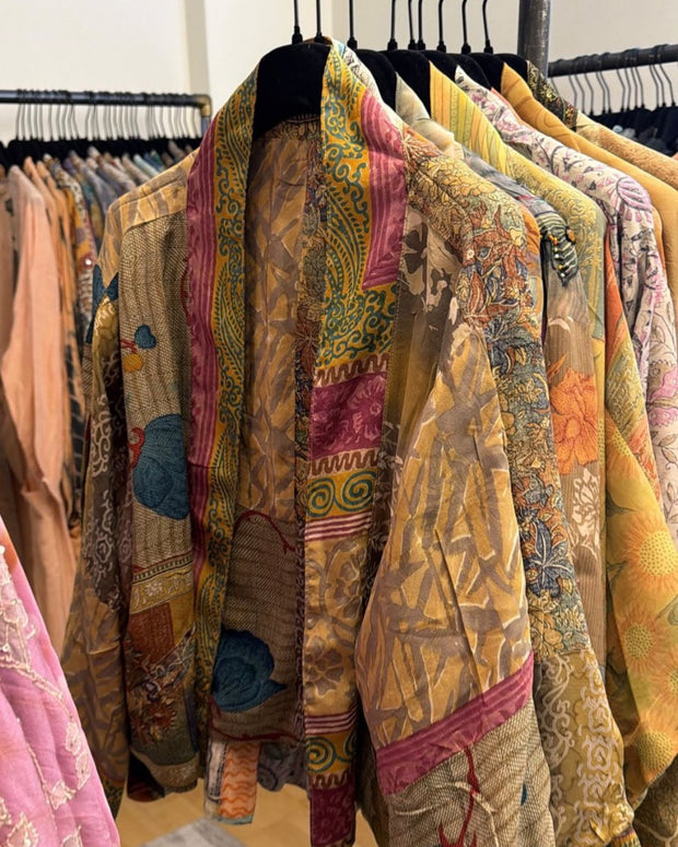 Reversible silk jacket