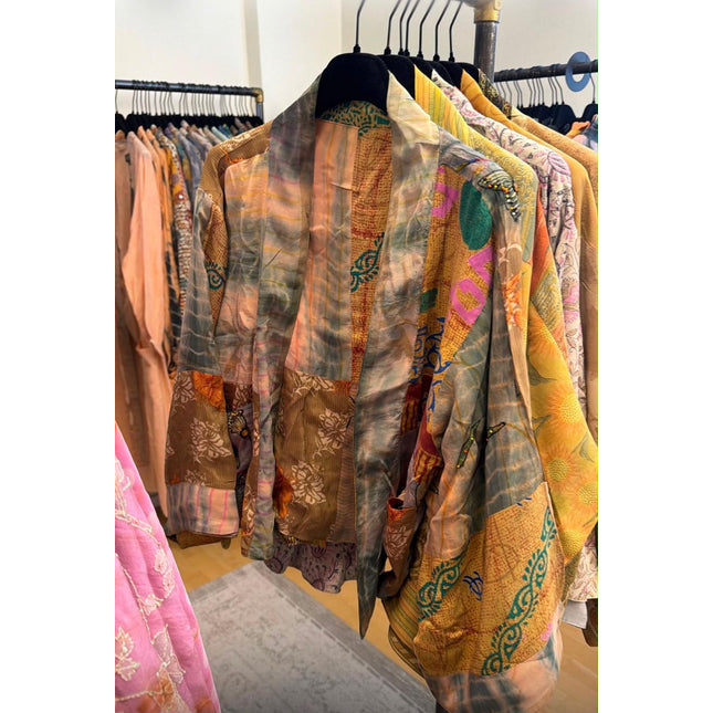 Cofur Reversible Silk Jacket - multi colour